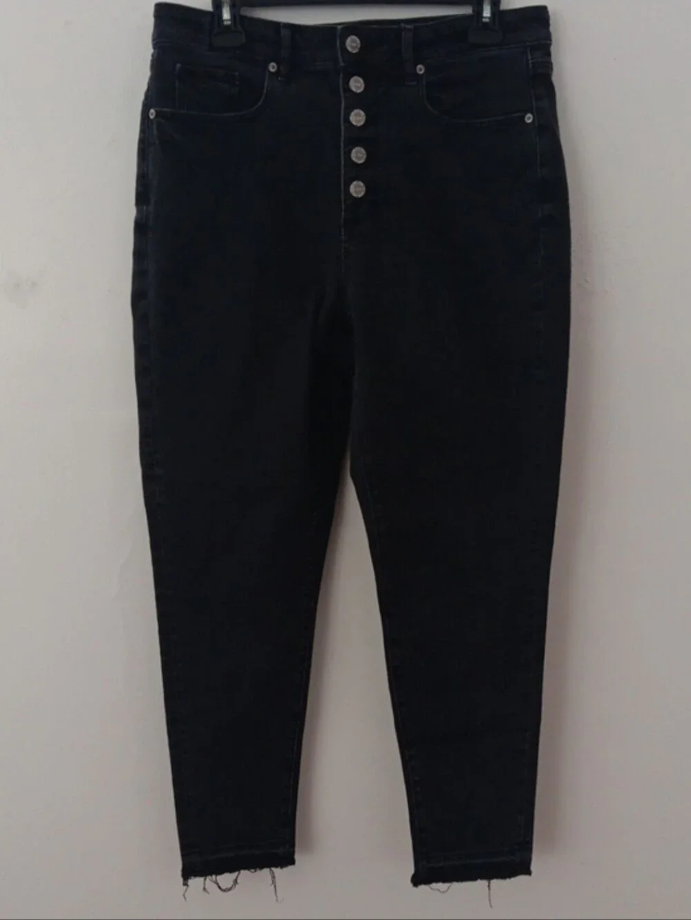 Loft  Curvy High-Rise Button-Fly Skinny Jeans  #3949